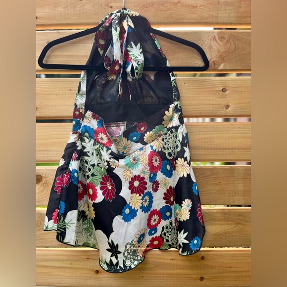Floral Halter Top Blouse - Picture 6 of 10